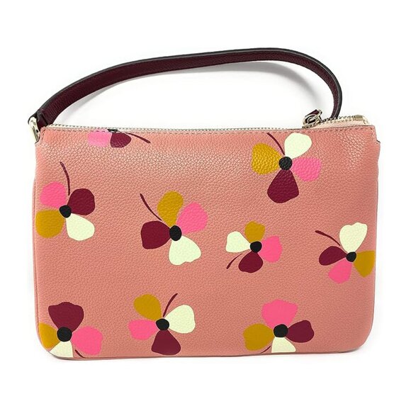 Kate Spade New York Triple Gusset Crossbody - Dusk Buds Pink Multi - Picture 3 of 7